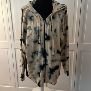 Torrid 4 Zip front soft Tie Dye Hooded sweater